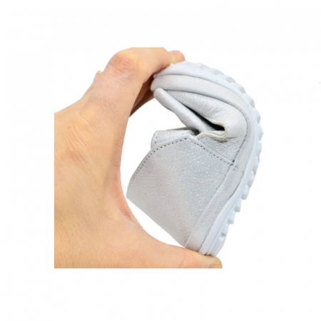 Pantofi ortopedici din piele pentru fete Small Foot PFSF-02, Argintiu [4]