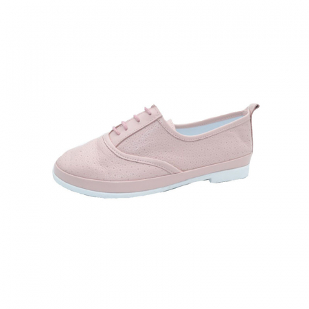 Pantofi cu siret si scai fete - Pantofi ortopedici din piele pentru fete Small Foot SMFP3-R-32, Roz