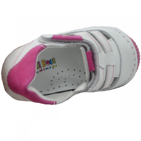 Pantofi ortopedici din piele pentru fete Small Foot SMFT13F-21, Alb [2]