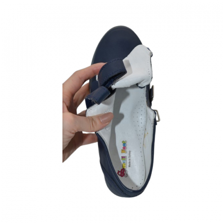 Pantofi ortopedici din piele pentru fete Small Foot SMFP13-B-30, Bleumarin [3]