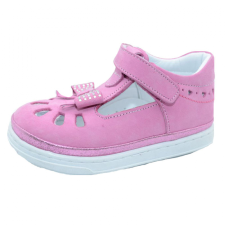 Pantofi fete - Pantofi ortopedici din piele pentru fete OEM SF1-R-22, Roz