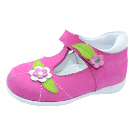Pantofi fete - Pantofi ortopedici din piele pentru fete Small Foot SF38F-25, Fucsia