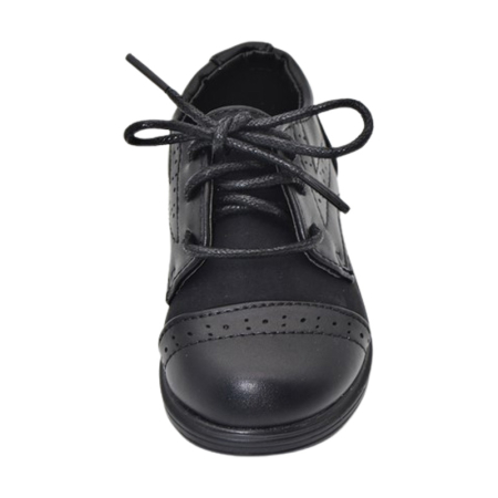 Pantofi ortopedici, eleganti, cu șiret, pentru baieti, MRS S158N, Negru [1]