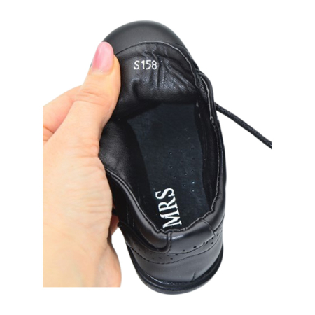 Pantofi ortopedici, eleganti, cu șiret, pentru baieti, MRS S158N, Negru [4]