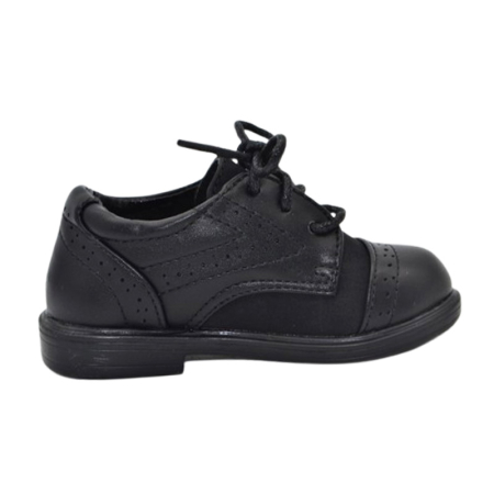 Pantofi ortopedici, eleganti, cu șiret, pentru baieti, MRS S158N, Negru [2]