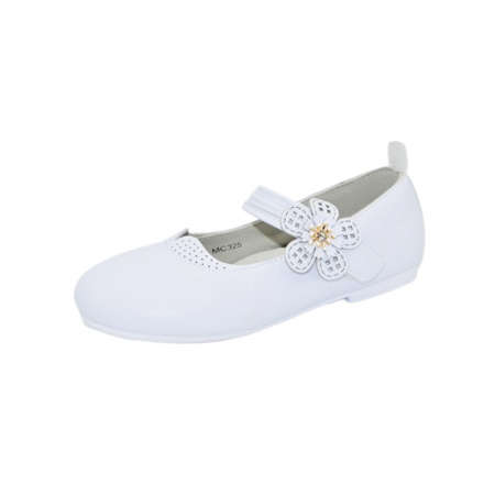 Pantofi fete - Pantofi ortopedici eleganti pentru fete, Apawwa MC325, Alb
