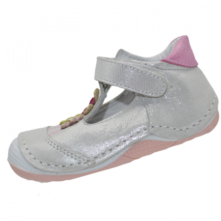 Pantofi fete - Pantofi ortopedici pentru fete Small Foot SSMF2604AR, Argintiu