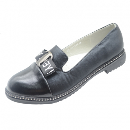 Pantofi fete - Pantofi ortopedici pentru fete Bessky NC449-1B, Negru