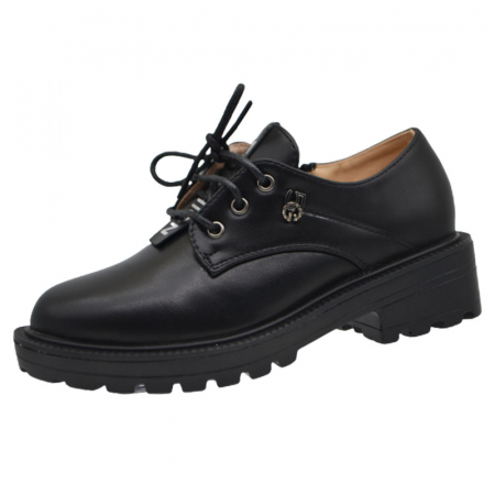 Pantofi cu siret si scai fete - Pantofi ortopedici pentru fete MRS M98-3-N, Negru
