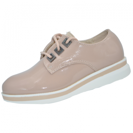 Pantofi cu siret si scai fete - Pantofi ortopedici pentru fete MRS R1528B, Bej