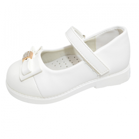 Pantofi fete - Pantofi ortopedici pentru fete MRS S3002-19, Alb