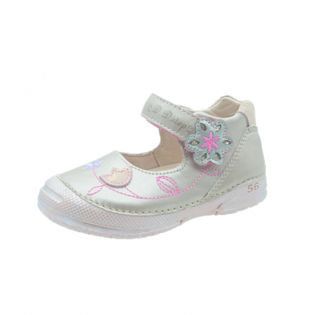 Pantofi fete - Pantofi ortopedici din piele fete DDStep 038-256-21, Crem
