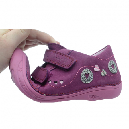 Pantofi ortopedici din piele pentru fete DDStep 046-607BL-31, Mov [1]