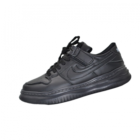 Pantofi cu siret si scai baieti - Pantofi ortopedici pentru baieti, Bessky BD3489-1C, Negru
