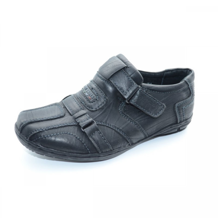Pantofi cu siret si scai baieti - Pantofi pentru baieti Mini Junior SLLY117-3-35, Negru