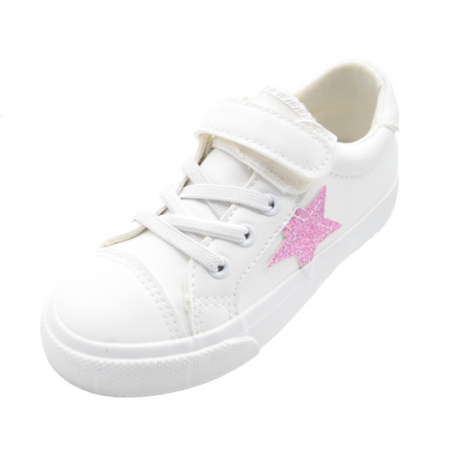 Pantofi cu siret si scai fete - Pantofi pentru fete Tom Miki C-T9100-C, Alb