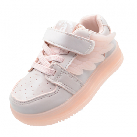 Pantofi cu siret si scai fete - Pantofi pentru fete Apawwa GC66-1, Roz