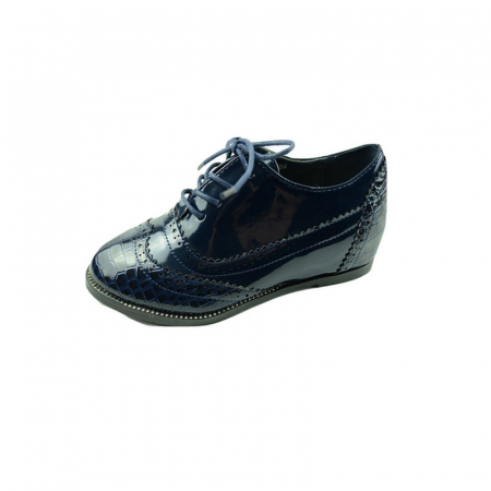 Pantofi cu siret si scai fete - Pantofi pentru fete MRS M86B-31, Bleumarin