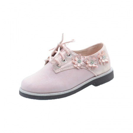 Pantofi cu siret si scai fete - Pantofi pentru fete MRS R0512-16R-27, Roz