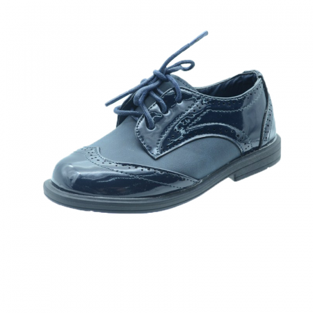 Pantofi cu siret si scai fete - Pantofi pentru fete MRS R128-30, Bleumarin
