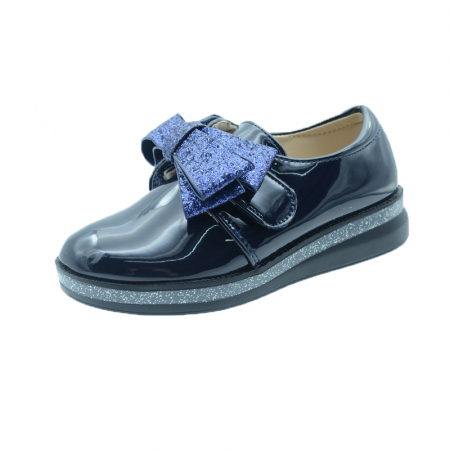 Pantofi cu siret si scai fete - Pantofi pentru fete MRS R1625B-27, Bleumarin