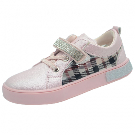 Pantofi cu siret si scai fete - Pantofi ortopedici pentru fete Tom Miki C-T70-63-B-28, Roz