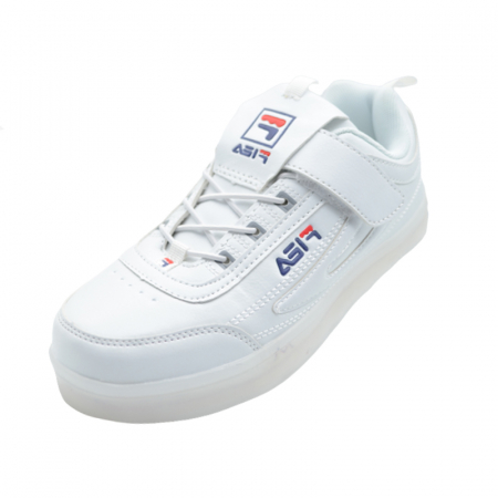 Pantofi cu siret si scai baieti - Pantofi ortopedici pentru baieti Bessky B8893-1B, Alb