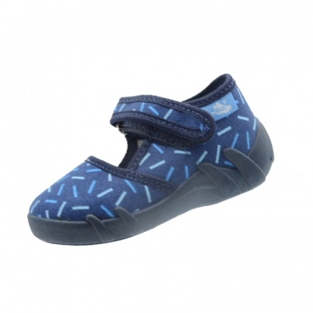 Tenisi baieti - Pantofi profilactici din panza pentru baieti Renbut 33-416-98B-21, Bleumarin