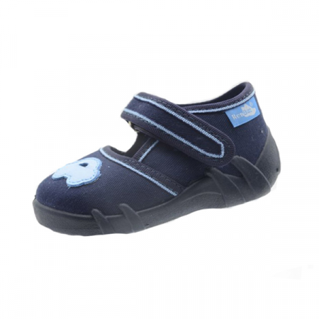 Tenisi baieti - Pantofi profilactici din panza pentru baieti Renbut 33-416-98B1-26, Bleumarin