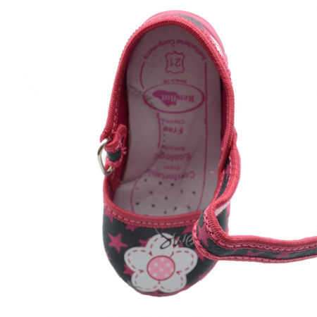 Pantofi profilactici din panza pentru fete Renbut 33-415-98G1-21, Gri [1]