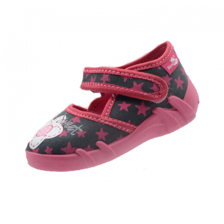 Tenisi fete - Pantofi profilactici din panza pentru fete Renbut 33-415-98G1-21, Gri