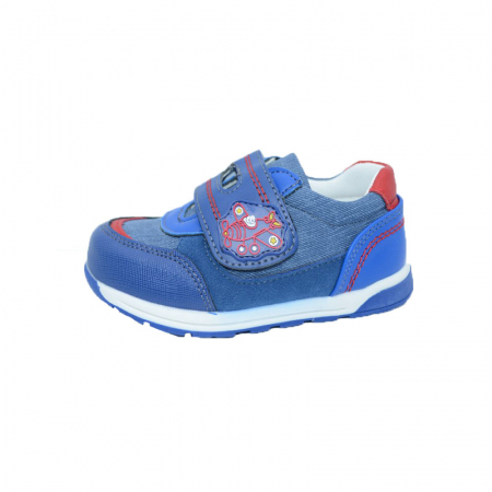 Pantofi cu siret si scai baieti - Pantofi sport pentru baieti Tom Miki B-3057AL-26, Albastru