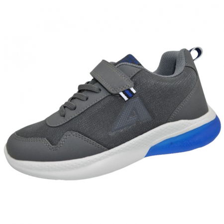 Adidasi baieti - Pantofi sport cu led pentru baieti American Club ES119/23, Gri