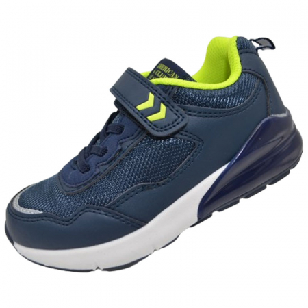 Adidasi baieti - Pantofi sport cu led pentru baieti American Club ES114/23, Bleumarin