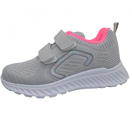 Adidasi fete - Pantofi sport din panza pentru fete American Club XD70/23G, Gri