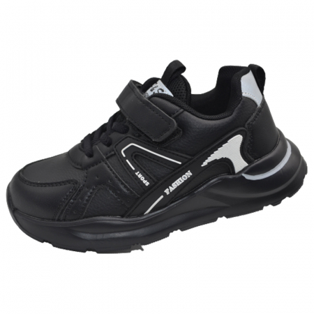 Adidasi baieti - Pantofi sport ortopedici pentru baieti Tom Miki T-10486-B, Negru