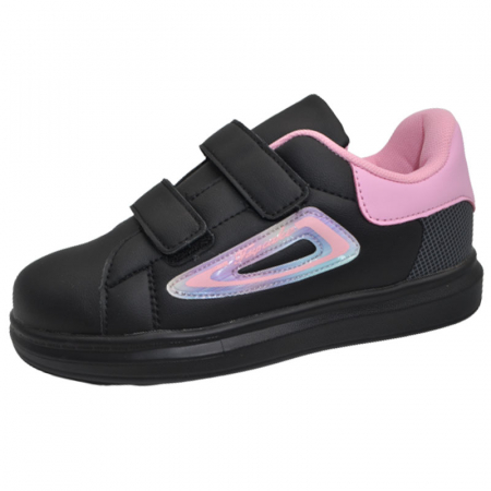 Adidasi fete - Pantofi sport ortopedici pentru fete Bessky B1843-7C, Negru