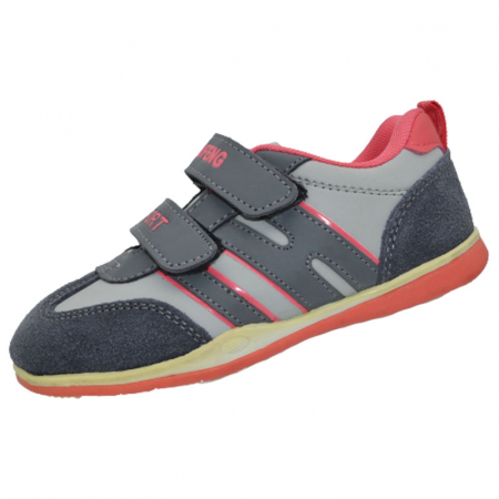 Adidasi fete - Pantofi sport ortopedici pentru fete American Club 100823-3, Gri
