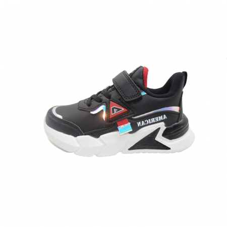 Pantofi sport pentru baieti American Club AA20/22N, Negru [1]