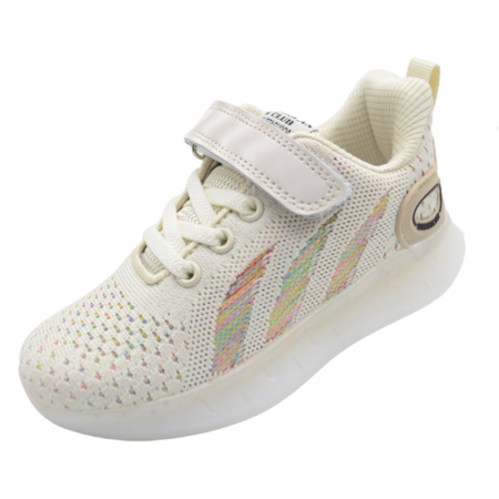 Adidasi fete - Pantofi sport pentru fete American Club RL 79/22, Crem