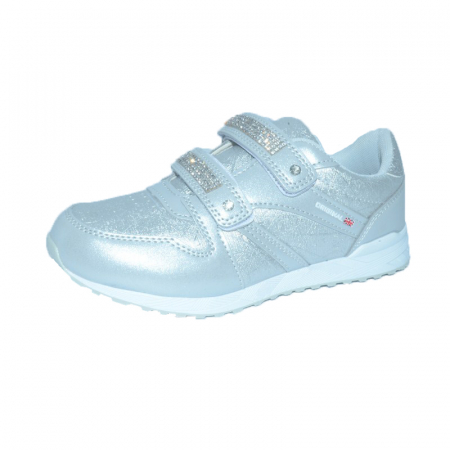 Pantofi cu siret si scai fete - Pantofi sport pentru fete Badoxx 5XC-7637AR-31, Argintiu
