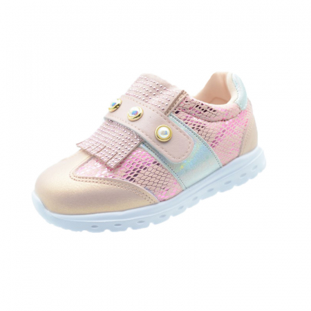 Pantofi cu siret si scai fete - Pantofi sport pentru fete Tom Miki C-T71-77-B-27, Roz