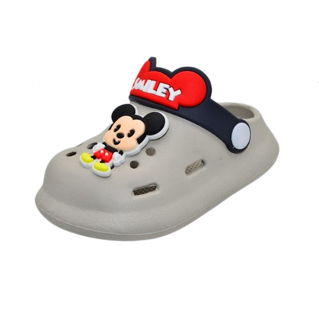 Papuci si slapi baieti - Papuci din spuma EVA Mickey Mouse pentru baieti Mini Junior PSE-1, Gri