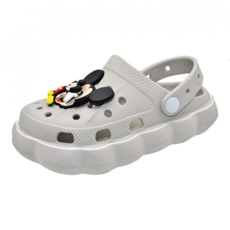 Papuci si slapi baieti - Papuci din spuma EVA Mickey Mouse pentru baieti Mini Junior PSE-5, Gri