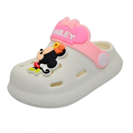 Papuci si slapi fete - Papuci din spuma EVA Minnie Mouse pentru fete Mini Junior PSE-3, Crem