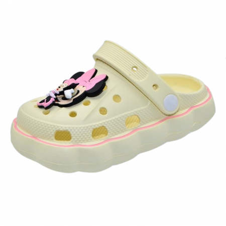 Papuci si slapi fete - Papuci din spuma EVA Minnie Mouse pentru fete Mini Junior PSE-6, Galben