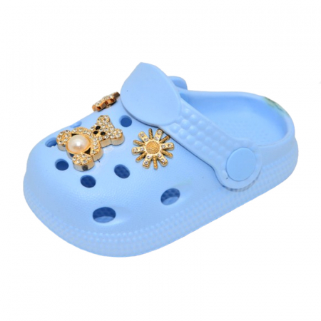 Papuci si slapi fete - Papuci din spuma EVA pentru fete Mini Junior PAP-MJ11, Albastru