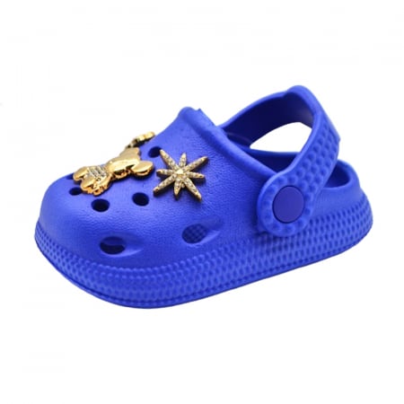 Papuci si slapi fete - Papuci din spuma EVA pentru fete Mini Junior PAP-MJ12, Albastru