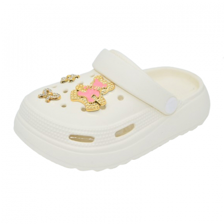 Papuci si slapi fete - Papuci din spuma EVA pentru fete Mini Junior PAP-MJ15, Crem