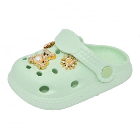 Papuci si slapi fete - Papuci din spuma EVA pentru fete Mini Junior PAP-MJ18, Verde